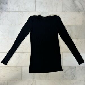 ATM Anthony Thomas Melillo Rib-knit top in black Womens Size XS